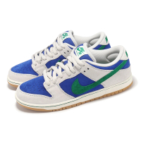 【NIKE 耐吉】滑板鞋 SB Dunk Low PRO 男鞋 女鞋 白 藍 綠 膠底 撞色 麂皮 休閒鞋(HF3704-001)