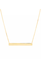 Michael Hill Engravable Bar Necklace in 10kt Yellow Gold