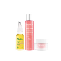 【Melvita 蜜葳特】王者玫瑰保濕光潤組(精萃露150ml+彈力霜50ml+玫瑰堅果油50ml)