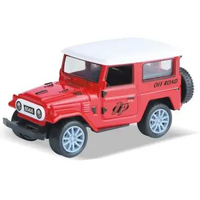 diecast miniatur mobil model jeep toyota fj40 land cruiser hardtop Merah
