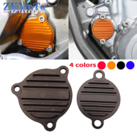 CNC Motorcycle Oil Pump Cover Oil Filter Guard Cap For KTM SXF XCF EXCF XCW SMR Husqvarna FC FE FS FX 250 350 400 450 500 530