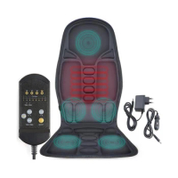 Black Full Body Massager Mat With Multiple Massage Modes Massage Cushion Massage Chair Chair Cushion
