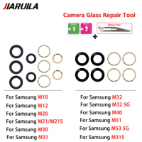 50Pcs，Rear Back Camera Glass Lens For Samsung M51 M53 5G M40 M32 M31S M30 M21S M21 M20 M12 M10 Camera Glass With Glue Adhesive
