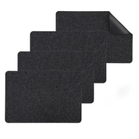 4PCS Felt Pad Airfryer Heat Resistant Pad Washable Kitchen Countertop Coffee Maker Insulation Protector Mat