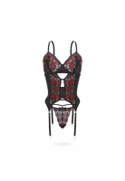 Youhave You’ve ( YouHave ) Lingerie Set Sexy Hot Brukat Premium Garter Belt Lingerie Wanita Bodysuit