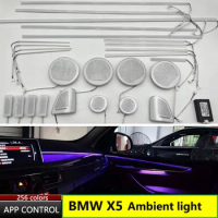 256 Colors car ambient light door speaker cover for BMW X5 F15 tweeter ambient Light