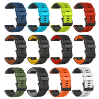 New 22 26mm Quick Release Silicone Watch Strap For Garmin Fenix 7 7X 6 6X Pro 5 5X Plus EPIX/VERTIX 2 Easyfit Wristband Bracelet
