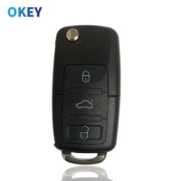Okey Car Key Shell For VW Volkswagen Golf Passat Polo Jetta Touran Bora Sharan Key Cover Case Replacement