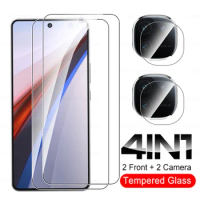 For vivo iQOO 12 Glass 4in1 Camera Protective Tempered Glass For iQOO 12 iQOO12 5G 6.7inch Screen Protector Film Cover V2307A