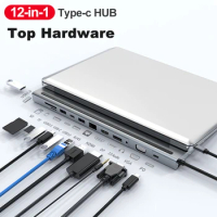 USB C HUB 4K HDMI Adapter USB C to RJ45 USB 3.0 PD 100W Dock For MacBook Pro Air M2 M1 USB-C Type C 3.1 Splitter USB C HUB