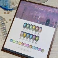 Gel Sơn Móng Tay Mắt Mèo Cyber​​City Aurora, DANZHIHE, Aurora Fantasy Aurora, Gel Mắt Mèo Từ Tính Ph
