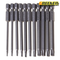 สว่านกลวง Greener 11/12 Torx ชุดดอกสว่าน 50/75/100 มม. T5-T40