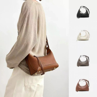 MYTASTE Kite Series Lunch Box Bag Small Niche Underarm Baguette Bag High-end Genuine Leather Crossbo