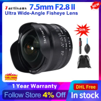 7artisans 7 artisans 7.5mm F2.8 II Ultra Wide-Angle Fisheye Lens for Sony E Fuji XF Nikon Z Micro M4/3 Canon EOS-M M50 Canon RF