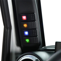 For Jeep Wrangler JK 2007-2017 Left Side A-Pillar 4 Switch Pod Panel Kit Car Interior Accessories