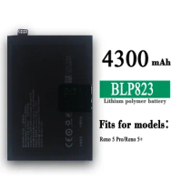 NEW BLP823 Replacement Battery for OPPO RENO 5 Pro Reno 5+ Reno 5 Plus Mobile Phone BLP823 Built-in Batteries