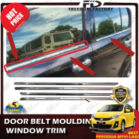 (4 PCS/Set)PERODUA MYVI LAGI BEST CHROME Door Belt Moulding / Window Trim Lining/ Chrome Tepi Cermin