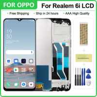 6.5" New Original For Oppo Realme 6i LCD Display Replacement + Touch Screen Digitizer,For Realme6i RMX2040 Display, with Frame