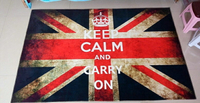 英國國旗 80*120 CM 客廳地毯/ 地墊 (簡易車邊--客戶訂作款)