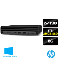 【HP 惠普】EliteDesk 800G8 DM 六核心商用桌上型電腦(i5-11500/8G/256G SSD+1TB/W10P)