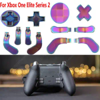 6 in 1 Metal Controller Parts with 4 Paddles 2 D-pad Gaming Accessory Replacement Controller Component Set for Xbox One Elite 2