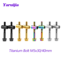 Yaruijia Titanium Bolt M5x30/40mm Screws+Nuts+Washers for Thomson Seatpost MTB Road Bicycle Seatpost Saddle Fixed