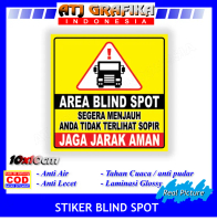 Label stiker blind spot area berbahaya tidak terlihat supir sticker keselamatan berkendara safety ri
