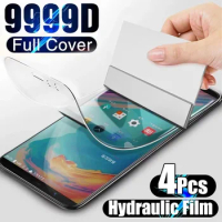 4Pcs Hydrogel Film On The Screen Protector For OnePlus 7T 6T 5T 8T Pro Full Cover Screen Protector For OnePlus 7 6 5 8 9 9R Film