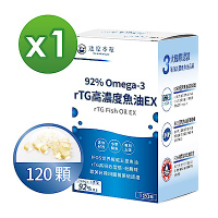 【達摩本草】92% Omega-3 rTG高濃度魚油EX x1盒(120顆/盒)