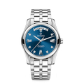 TITONI 梅花錶 93808 S-259 新空中霸王系列 藍色錶盤 不鏽鋼鍊帶 39mm 自動機械男錶