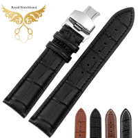 Hot selling Black Crocodile Grain Genuine Lether Watch strap 18mm 19mm 20mm 21mm 22mm