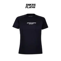 SKECHERS Women Running T Shirt Black Kaos Lengan Pendek Wanita - X5P6WT3BC XL