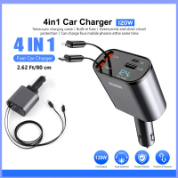 HOT SALE DOSEN 120W 4 In 1 Car Charger Scalable Cable Suitable Fast Charge Mobile Phone Adapter For
