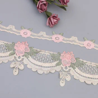 3 Yards Water-soluble embroidery lace fabric DIY sofa cushion curtain lace clothing accessories