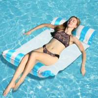Water Hammock Lounge Chair Inflatable Floating Swimming Mattress Sea Swimming Ring Pool Party Toys Leisure Bed Pool Supplies
