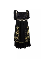 Anna Sui 黑色絲綢連衣裙