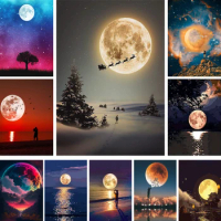 Super Moon Paint By Number For Adults 20x30 Acrylic Paint Craft Kit For Adults Home Decor Mother's Gift Dropshipping 2023 NEW