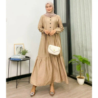 [ MODELISTA_29 OFFICIAL ] FASHION WANITA / MIDI  DRESS / DRESS POLO LINEN / GAMIS LINEN PREMIUM / DA