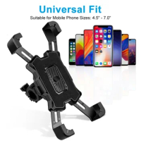 Plastic Rotatable Electric Bicycle Phone Holder Black 360° Rotatable Moto Motorcycle Stand Bracket Non Slip Universal