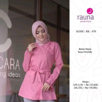 RAUNA Katun 70 Pink Atasan Wanita Muslim