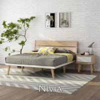 【obis】Nivia北歐實木雙人床架/實木床架/雙人實木床架/組裝服務費800元