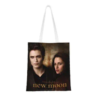 Recycling The Twilight Saga Vampire Shopping Bag Women Shoulder Canvas Tote Bag Durable Fantasy Film Grocery Shopper Bags