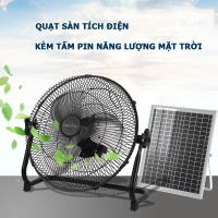 【Chính hãng】 Quạt năng lượng mặt trời Solar Fan 12000mAh-25000mAh quạt sạc tích điện dạng nằm chân q