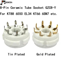 10PCS Ceramic Tube Socket PCB Mount 8Pins Electron Tube Seat For KT66 KT88 6SL7 6SN7 6CA7 EL34 GZ34 Vacuum Tube Free Shipping