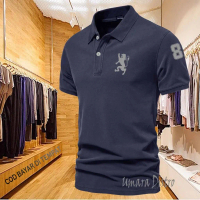 NEW T-Shirt Lion CollarPOLO 8 Quality Silver Giordano Collar Polo Shirt Adult Shirt Wangki Men's Pol