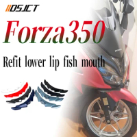 For HONDA Forza350Motorcycle Front Beak Cover Wind Lip Cover Cone Aerodynamics Fairing Winglets Motorcycle Parts