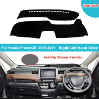 Car Dashboard Cover DashMat for Honda Freed GB 2016 - 2023 Flannel Suede Polyester Carpet Cape Protector Sun Shade Accessories