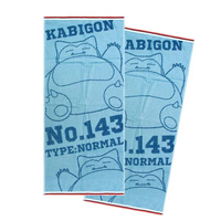小禮堂 寶可夢 卡比獸 棉質長毛巾2入組 34x75cm (藍編號款) 4550239-035602