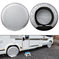 Car Tire Covers 4 Pcs Vehicle Wheel Protector 27-29 inch Universal For RV Truck Camper Trailer Tyre Storage Bag