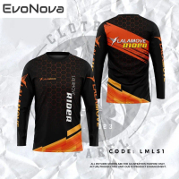 Evonova Lanamove Motorcycle Racing Shirt Long Sleeve for Men Biker T-Shirt